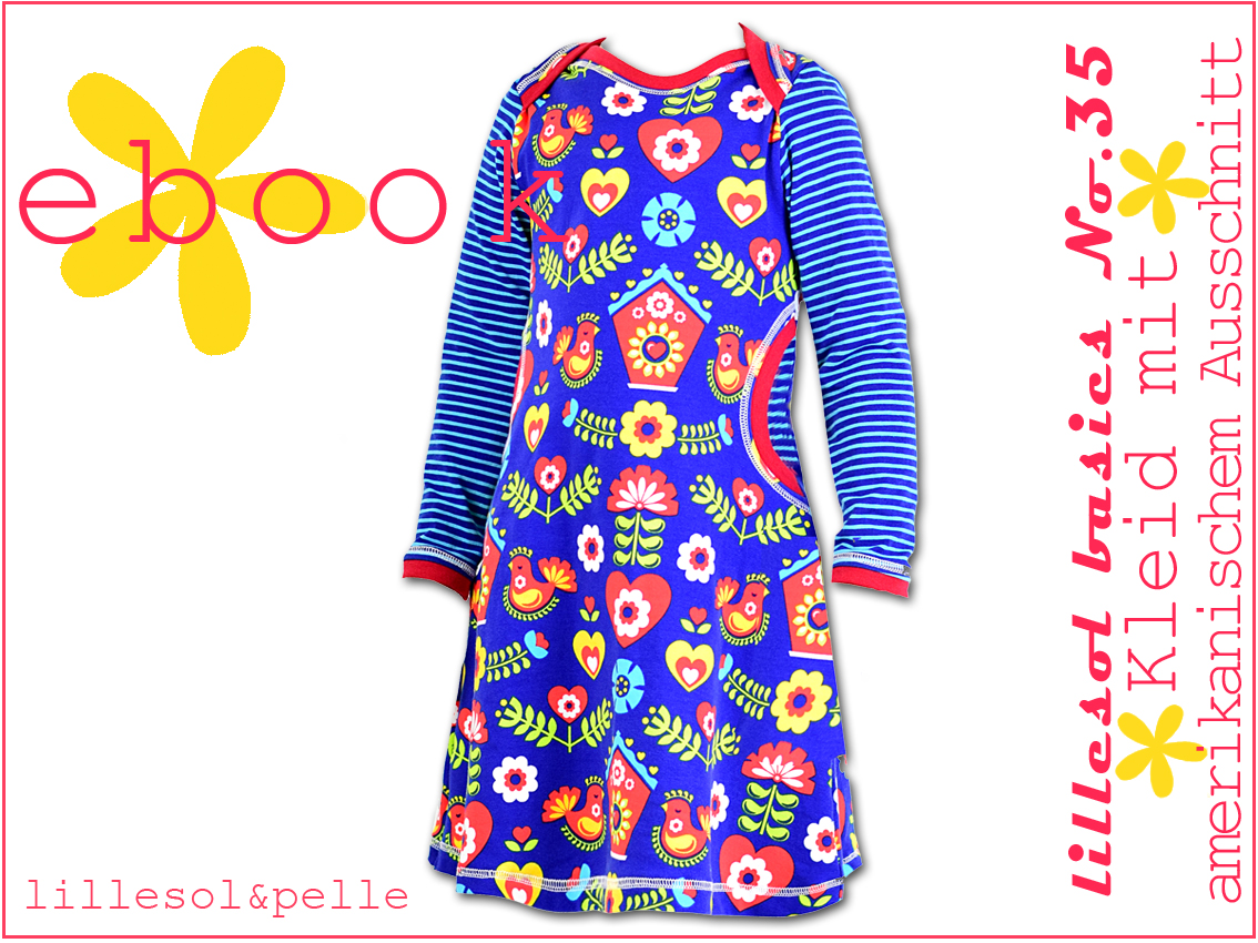 Kleid mit amerikanischem Ausschnitt - lillesol basic No.35 - Schnittmuster eBook-1 Kleid mit amerikanischem Ausschnitt - lillesol basic No.35 - Schnittmuster eBook-1