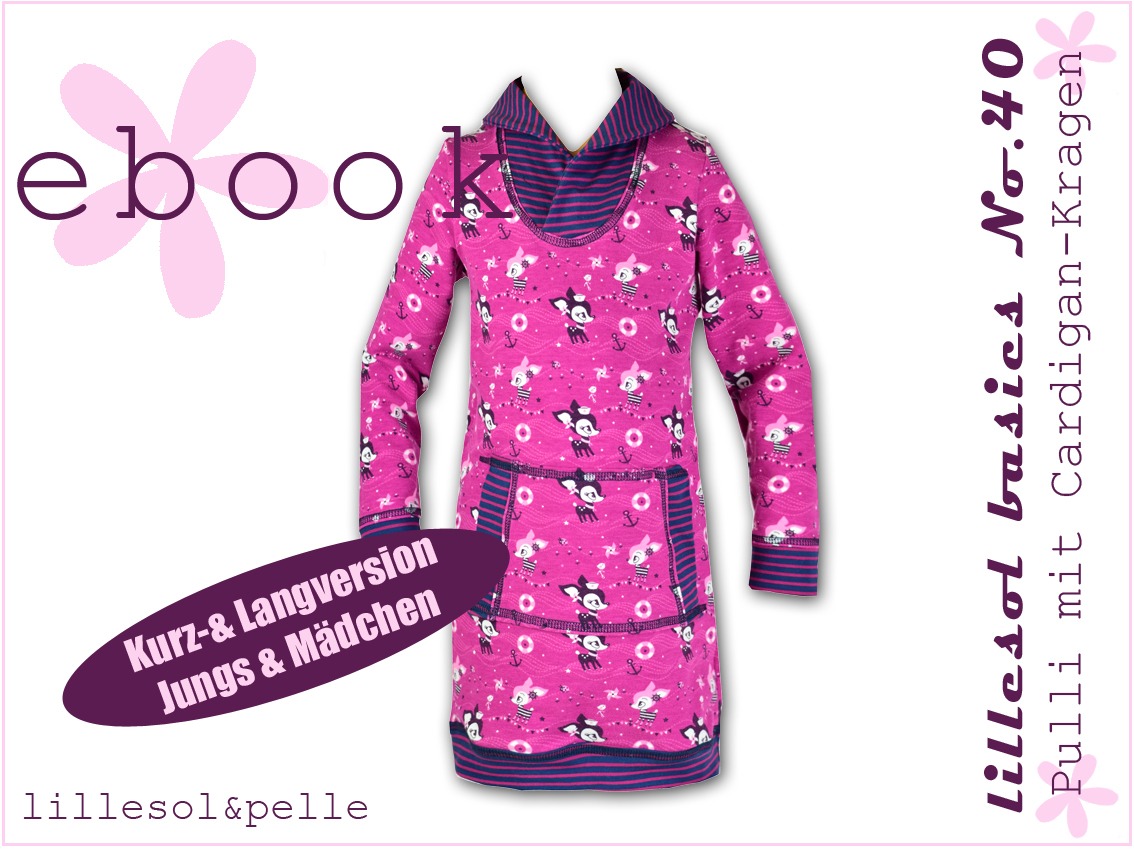 Pulli mit Cardigan-Kragen - lillesol basic No.40 - Schnittmuster eBook-1 Pulli mit Cardigan-Kragen - lillesol basic No.40 - Schnittmuster eBook-1