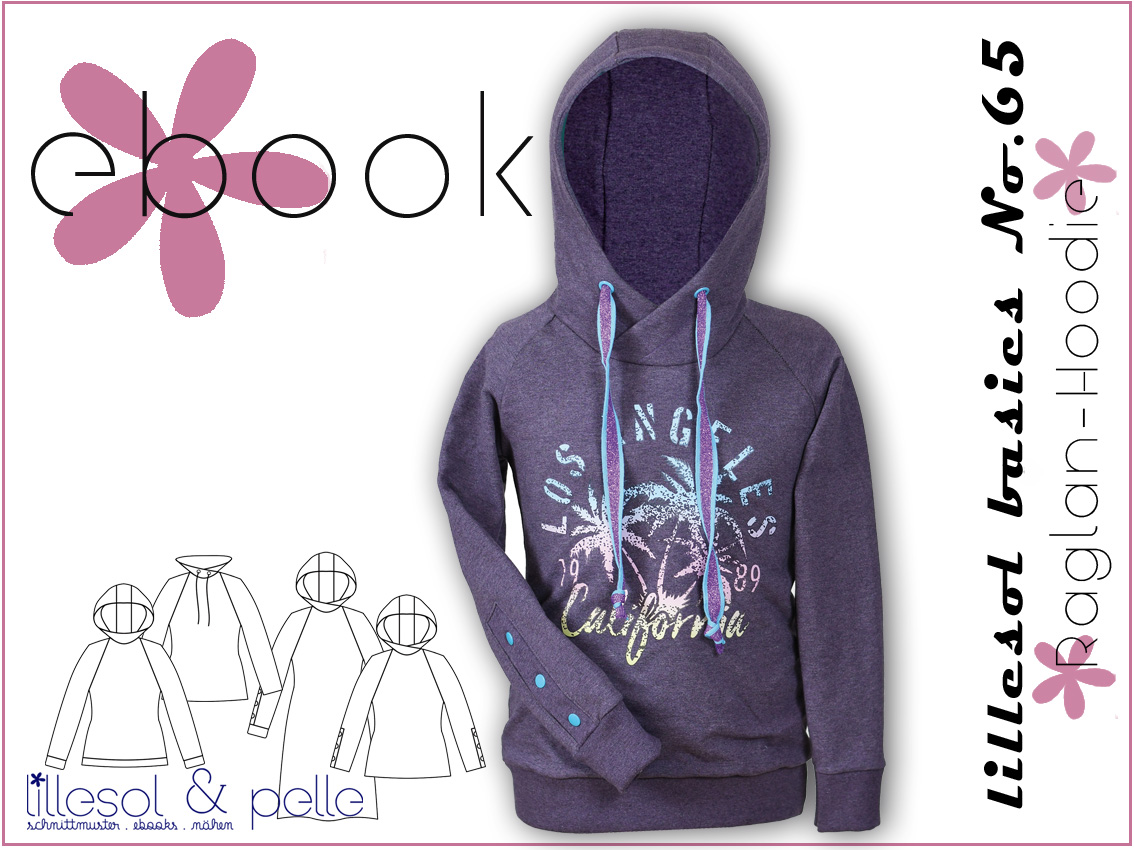 Raglan-Hoodie - lillesol basic No.65 - Schnittmuster eBook-1 Raglan-Hoodie - lillesol basic No.65 - Schnittmuster eBook-1