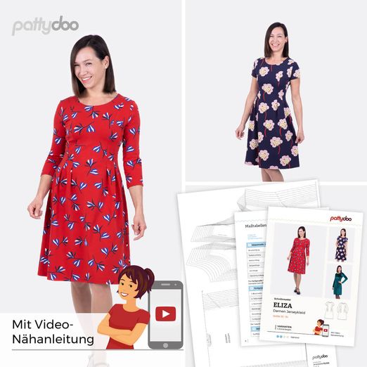 Jerseykleid - Eliza - Papier-Schnittmuster