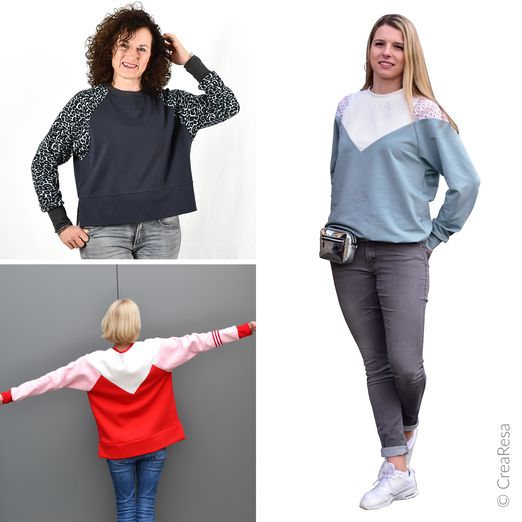 Raglanpulli - Crearetro - Schnittmuster eBook