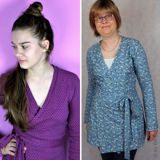 Raglan Wickelkleid/Shirt - Basic - Schnittmuster eBook