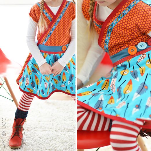 Kinder Wickelkleid - Basic - Schnittmuster eBook