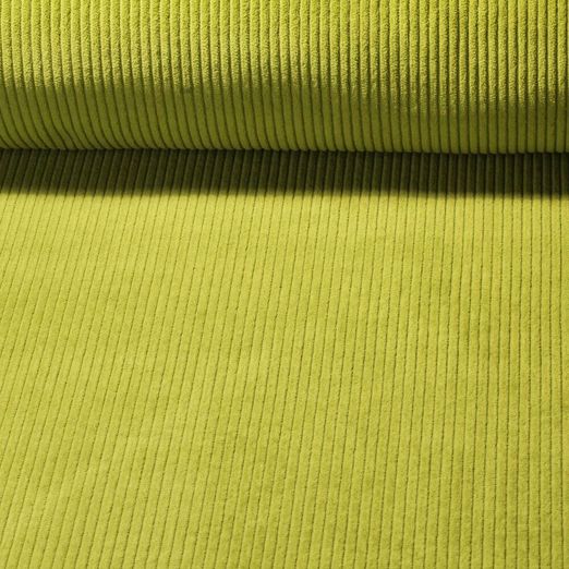Velours côtelé Carole - effet lavé 4,5mm vert mousse