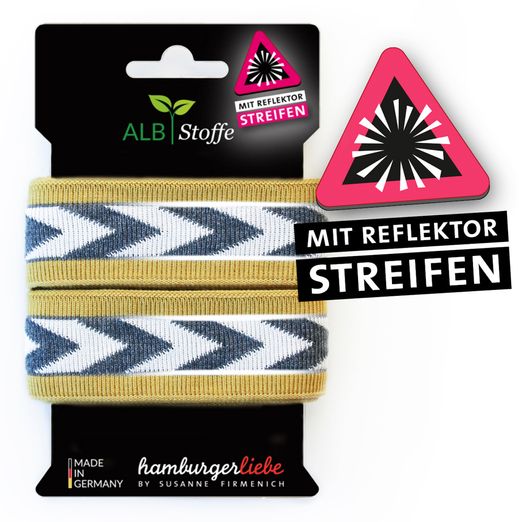 Bords cotes Stripe ME 3,5cm réfléchissants