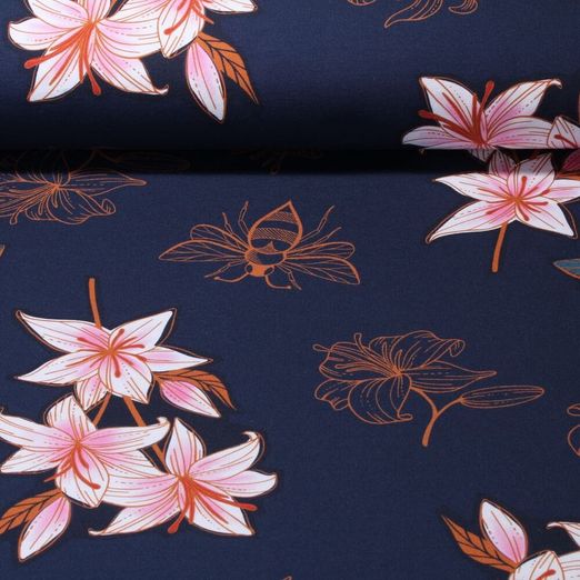 Sweat à motifs - Hamburger Liebe Impression Lys Bleu marine Multicolore