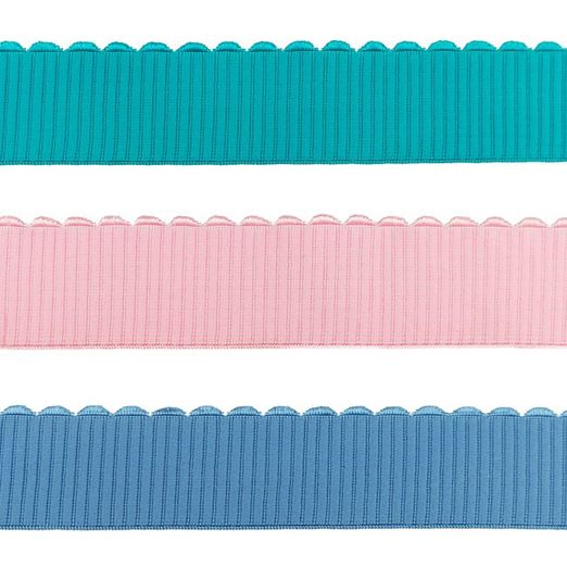 Ruban élastique bord incurvé 40mm - au mètre Ruban élastique bord incurvé 40mm - au mètre
