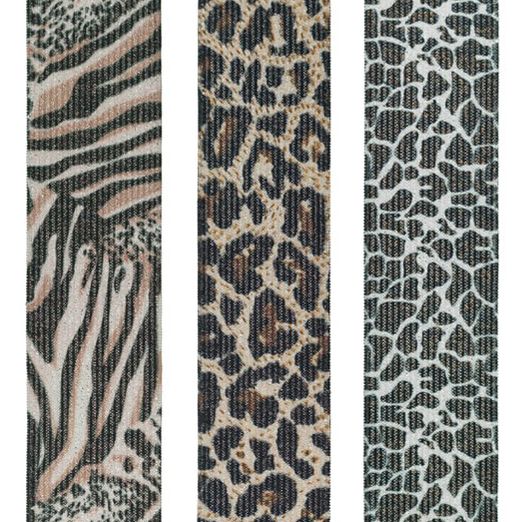 Ruban élastique Motif animal Lurex 35mm - au mètre Ruban élastique Motif animal Lurex 35mm - au mètre