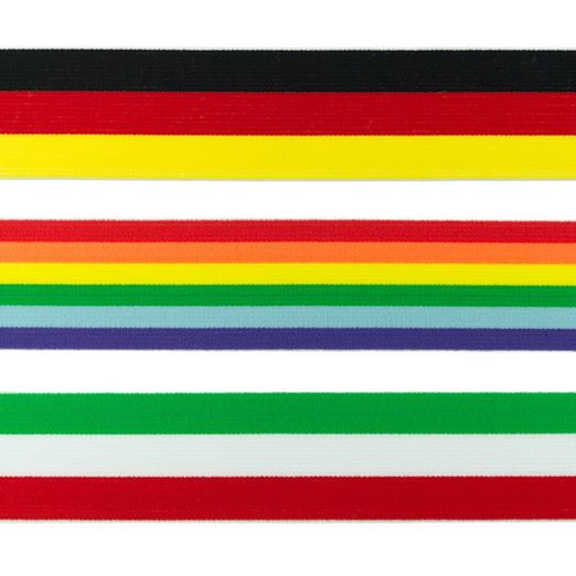 Elastique drapeau de 40 mm - au mètre Elastique drapeau de 40 mm - au mètre