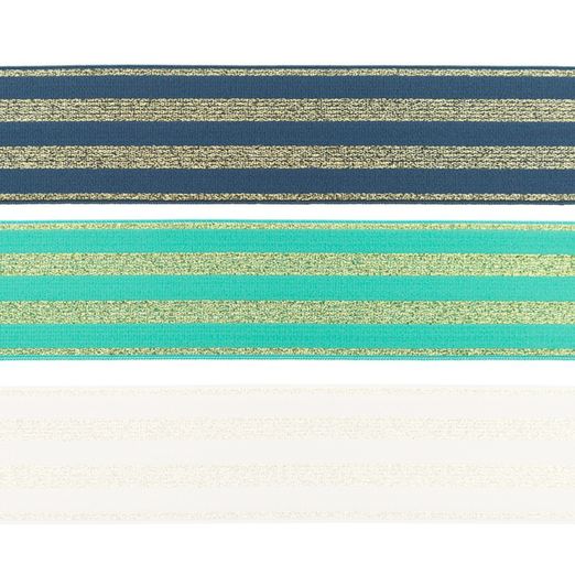 Gummiband 40mm - Lurex Gold - Meterware Gummiband 40mm - Lurex Gold - Meterware