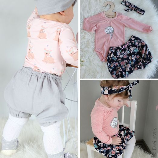 Newborn-Set Hose Bodys Haarband - LOU - Schnittmuster eBook