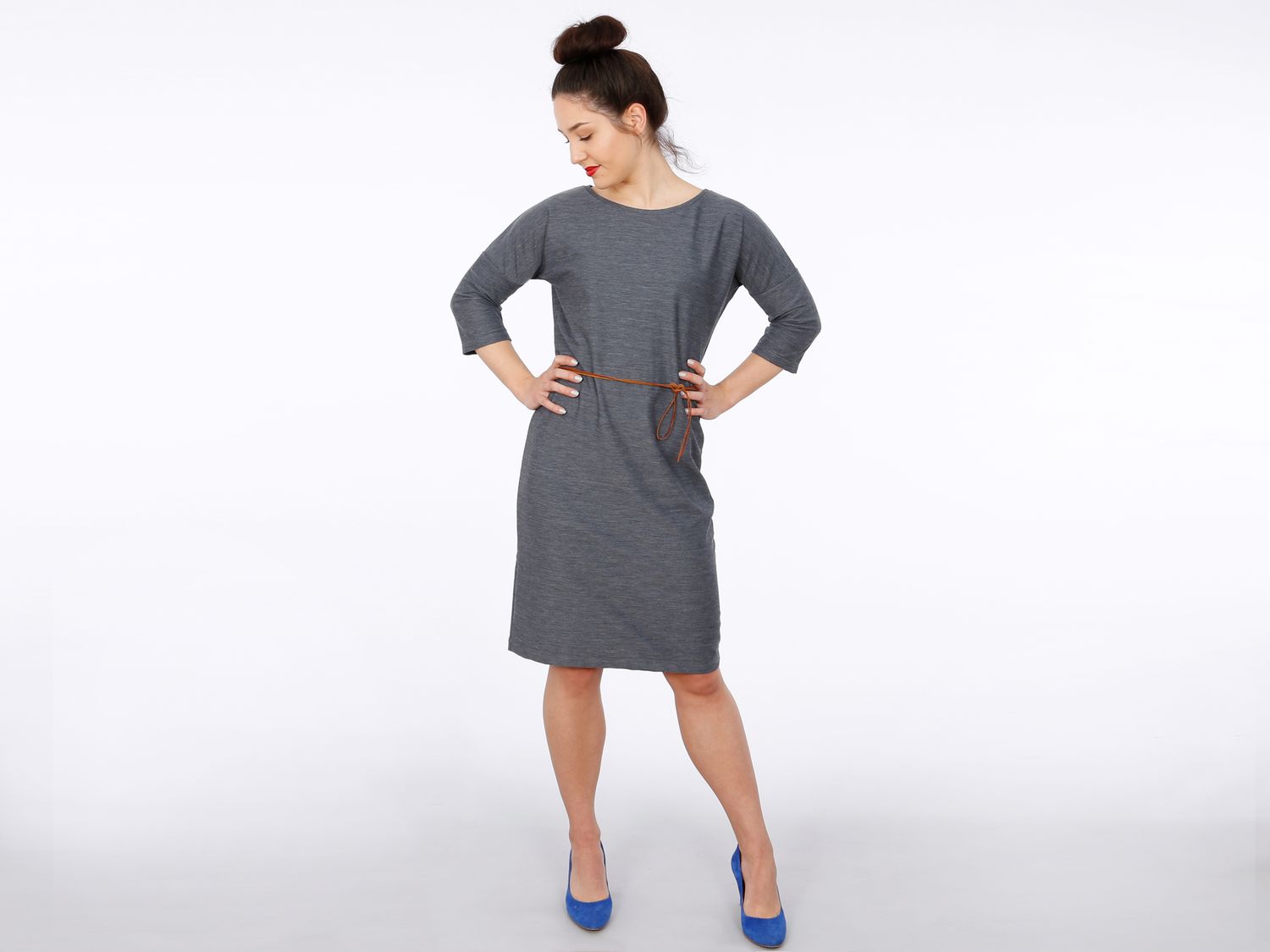 Kleid mit Gürtel - FRAU ELLY - Schnittmuster eBook-1 Kleid mit Gürtel - FRAU ELLY - Schnittmuster eBook-1