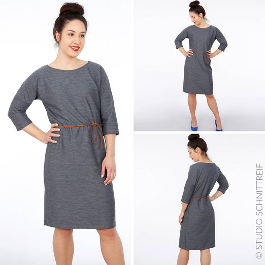 Kleid mit Gürtel - FRAU ELLY - Schnittmuster eBook Kleid mit Gürtel - FRAU ELLY - Schnittmuster eBook