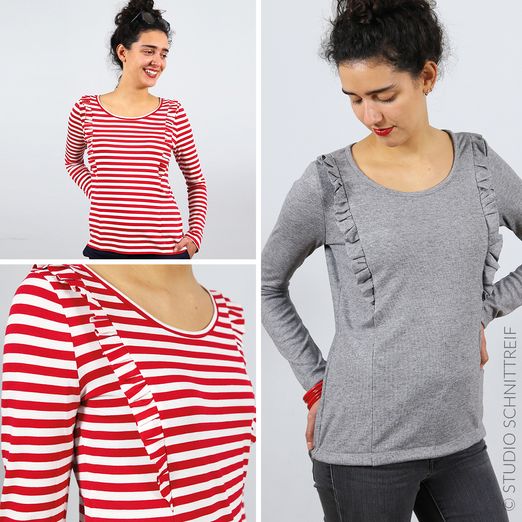 Rüschenshirt - FRAU SARA - Schnittmuster eBook Rüschenshirt - FRAU SARA - Schnittmuster eBook