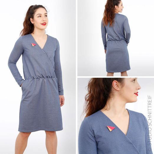 Jerseykleid Wickeloptik - FRAU VILMA - Schnittmuster eBook Jerseykleid Wickeloptik - FRAU VILMA - Schnittmuster eBook