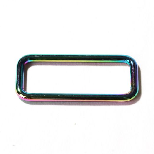 Boucle rectangle 40mm arc-en-ciel Boucle rectangle 40mm arc-en-ciel