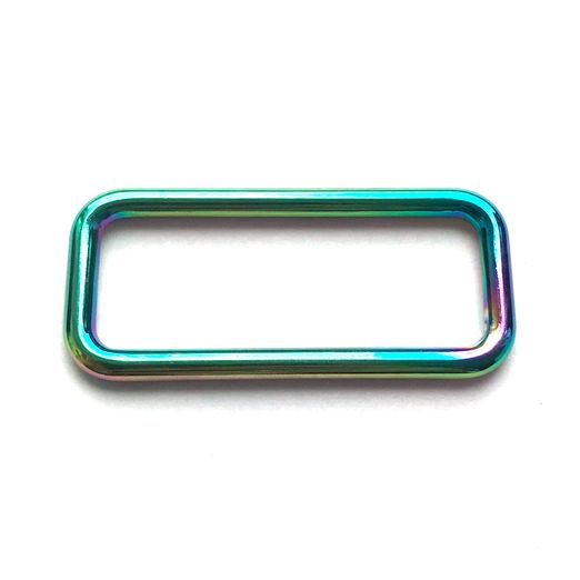 Boucle rectangle 25mm arc-en-ciel Boucle rectangle 25mm arc-en-ciel