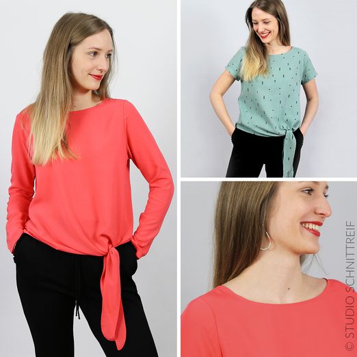 Knotenbluse - FRAU PINA - Schnittmuster eBook Knotenbluse - FRAU PINA - Schnittmuster eBook
