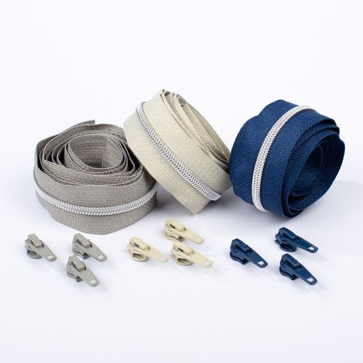 COLOUR ARGENTÉ Fermeture éclair argent - Glissière 4mm - Longueur 1m - Métallisé
