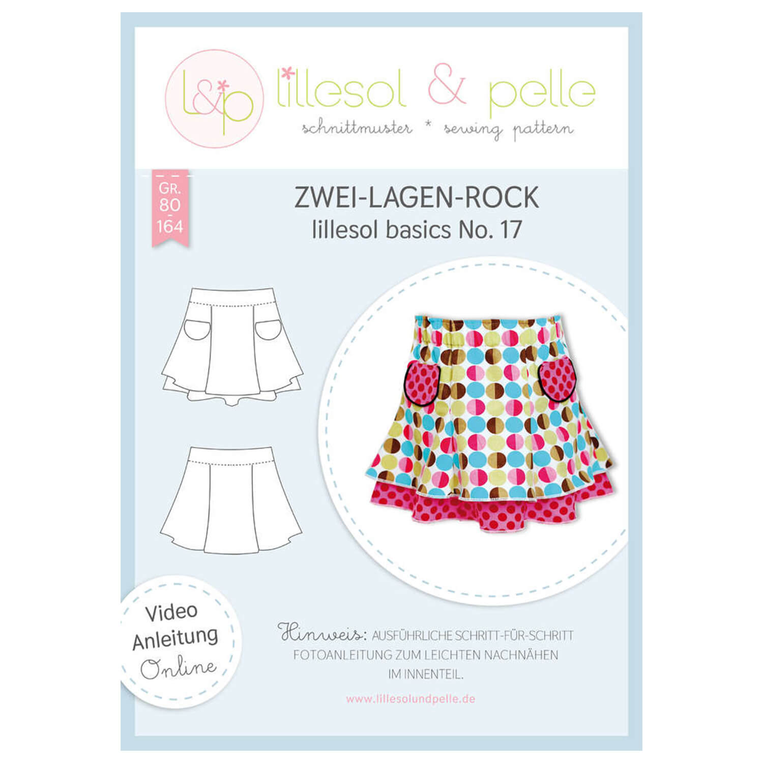 Zwei-Lagen-Rock - lillesol basic No.17 - Papierschnittmuster-0 Zwei-Lagen-Rock - lillesol basic No.17 - Papierschnittmuster-0