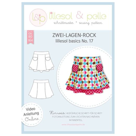 Zwei-Lagen-Rock - lillesol basic No.17 - Papierschnittmuster Zwei-Lagen-Rock - lillesol basic No.17 - Papierschnittmuster