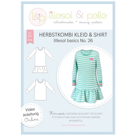 Herbstkombi Kleid & Shirt - lillesol basic No.26 - Papierschnittmuster Herbstkombi Kleid & Shirt - lillesol basic No.26 - Papierschnittmuster