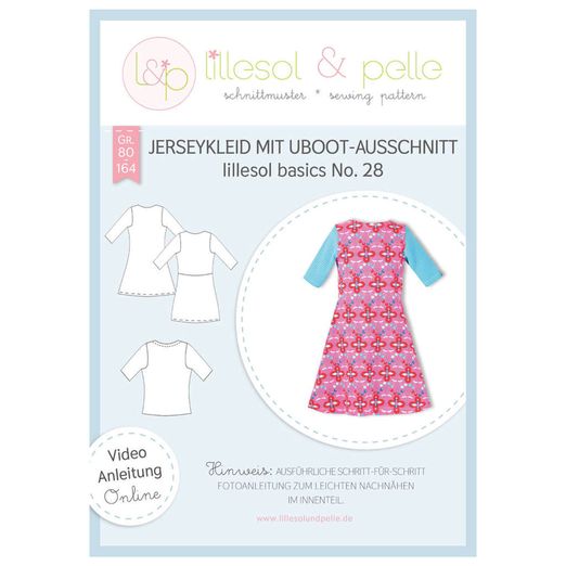 Jerseykleid mit Uboot-Ausschnitt - lillesol basic No.28 - Papierschnittmuster Jerseykleid mit Uboot-Ausschnitt - lillesol basic No.28 - Papierschnittmuster