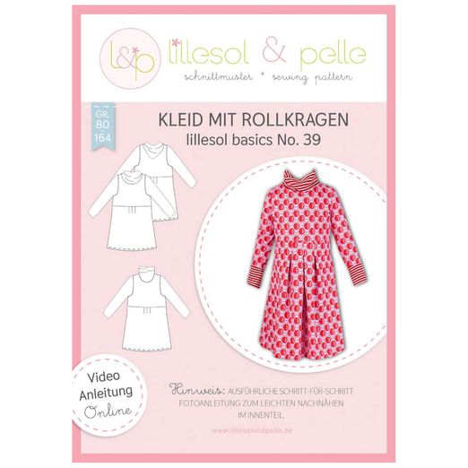 Kleid mit Rollkragen - lillesol basic No.39 - Papierschnittmuster Kleid mit Rollkragen - lillesol basic No.39 - Papierschnittmuster