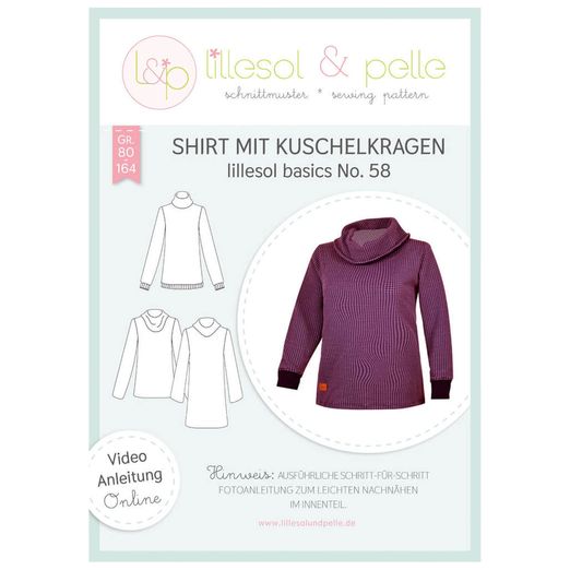 Shirt mit Kuschelkragen - lillesol basic No.58 - Papierschnittmuster