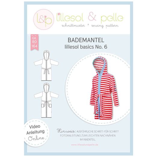 Bademantel - lillesol basic No.6 - Papierschnittmuster