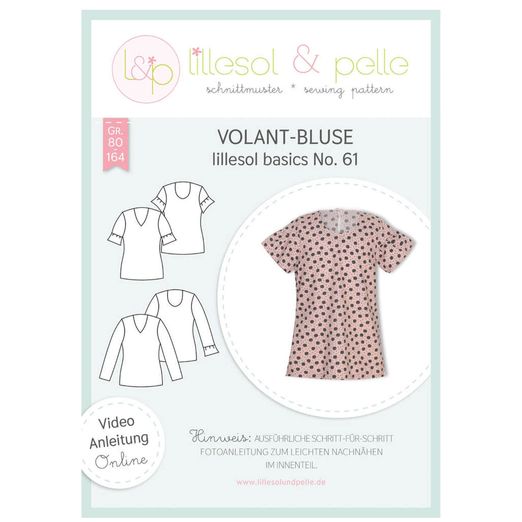 Volant-Bluse - lillesol basic No.61 - Papierschnittmuster Volant-Bluse - lillesol basic No.61 - Papierschnittmuster