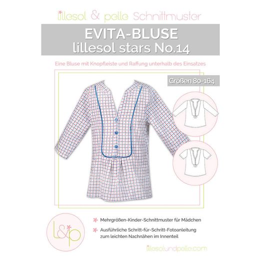 Evita-Bluse - lillesol stars No.14 - Papierschnittmuster