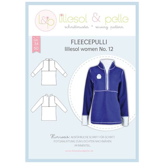 Fleecepulli - lillesol women No.12 - Papierschnittmuster