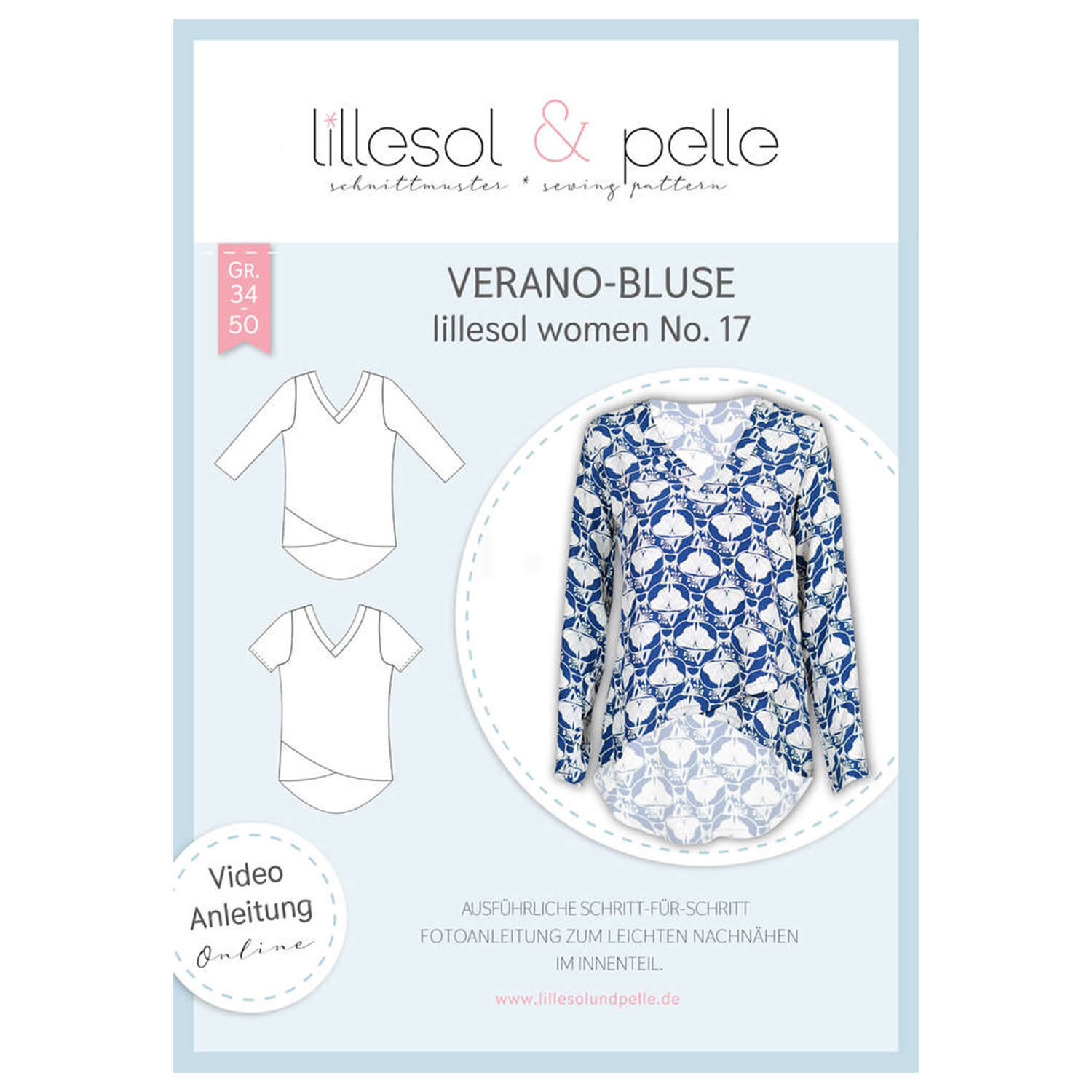 Verano-Bluse - lillesol women No.17 - Papierschnittmuster-0 Verano-Bluse - lillesol women No.17 - Papierschnittmuster-0