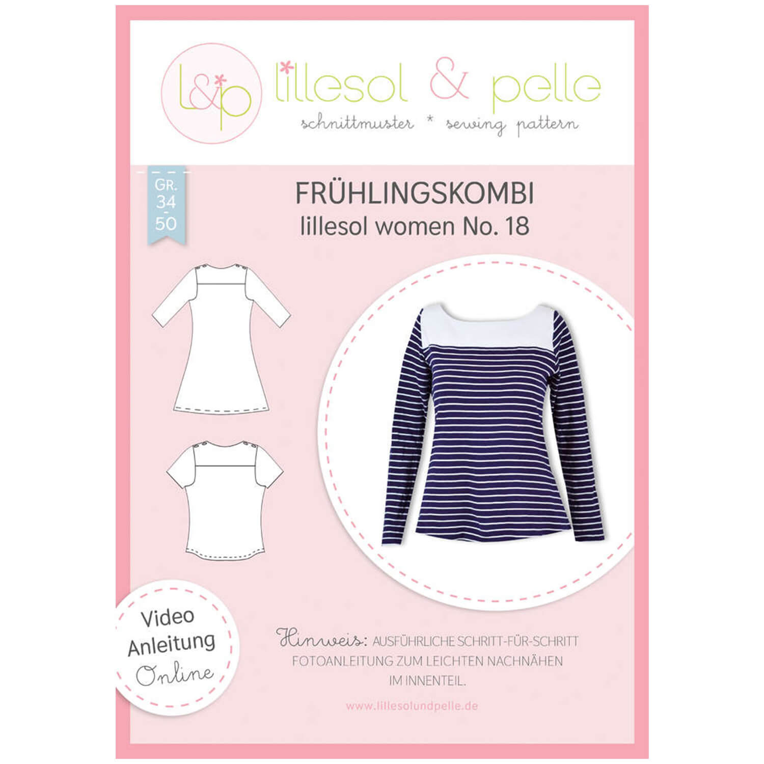 Frühlingskombi Kleid & Shirt - lillesol women No.18 - Papierschnittmuster-0 Frühlingskombi Kleid & Shirt - lillesol women No.18 - Papierschnittmuster-0