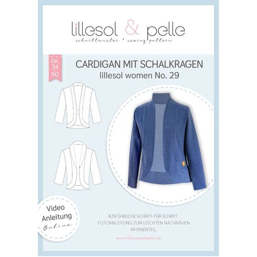 Cardigan mit Schalkragen - lillesol women No.29 - Papierschnittmuster