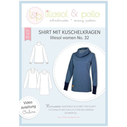 Shirt mit Kuschelkragen - lillesol women No.32 - Papierschnittmuster