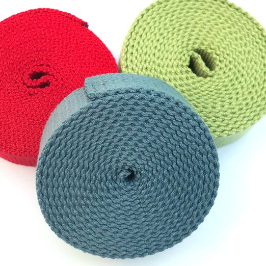 Sangle 25mm en coton mélangé uni - 2m de long Sangle 25mm en coton mélangé uni - 2m de long