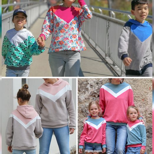 Kombi-eBook Pullover - Crearetro und Crearetro Kids - Schnittmuster eBook