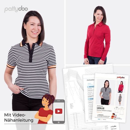Poloshirt und -kleid - Leslie - Papier-Schnittmuster