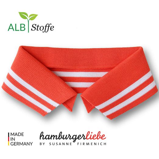 Polo Me orange blanc