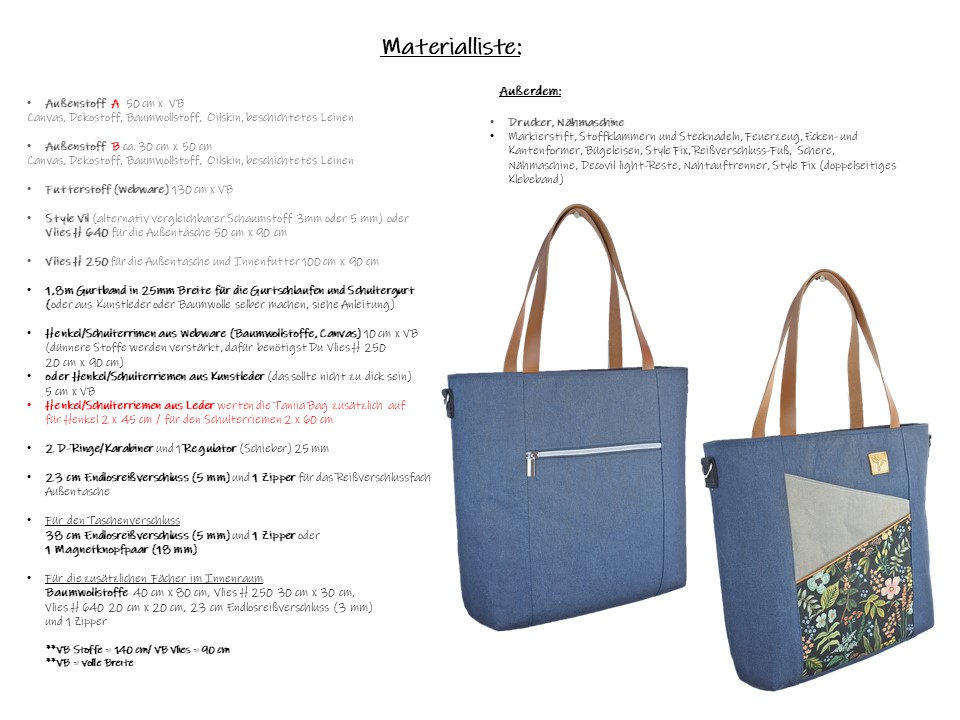 Tasche - Taniia Bag - Schnittmuster eBook-1 Tasche - Taniia Bag - Schnittmuster eBook-1