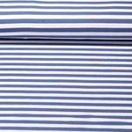 Jersey Kathrin gestreift - Weiß Jeansblau