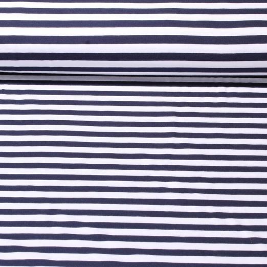 Jersey Kathrin rayé - Bleu marine foncé Blanc
