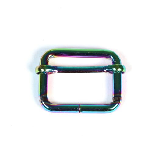 Boucle coulissante amovible 25mm arc-en-ciel Boucle coulissante amovible 25mm arc-en-ciel