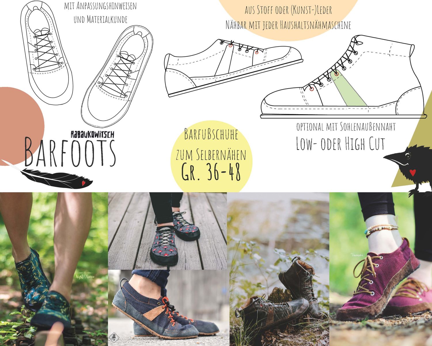 Barfußschuhe - Barfoots - Schnittmuster eBook-1 Barfußschuhe - Barfoots - Schnittmuster eBook-1
