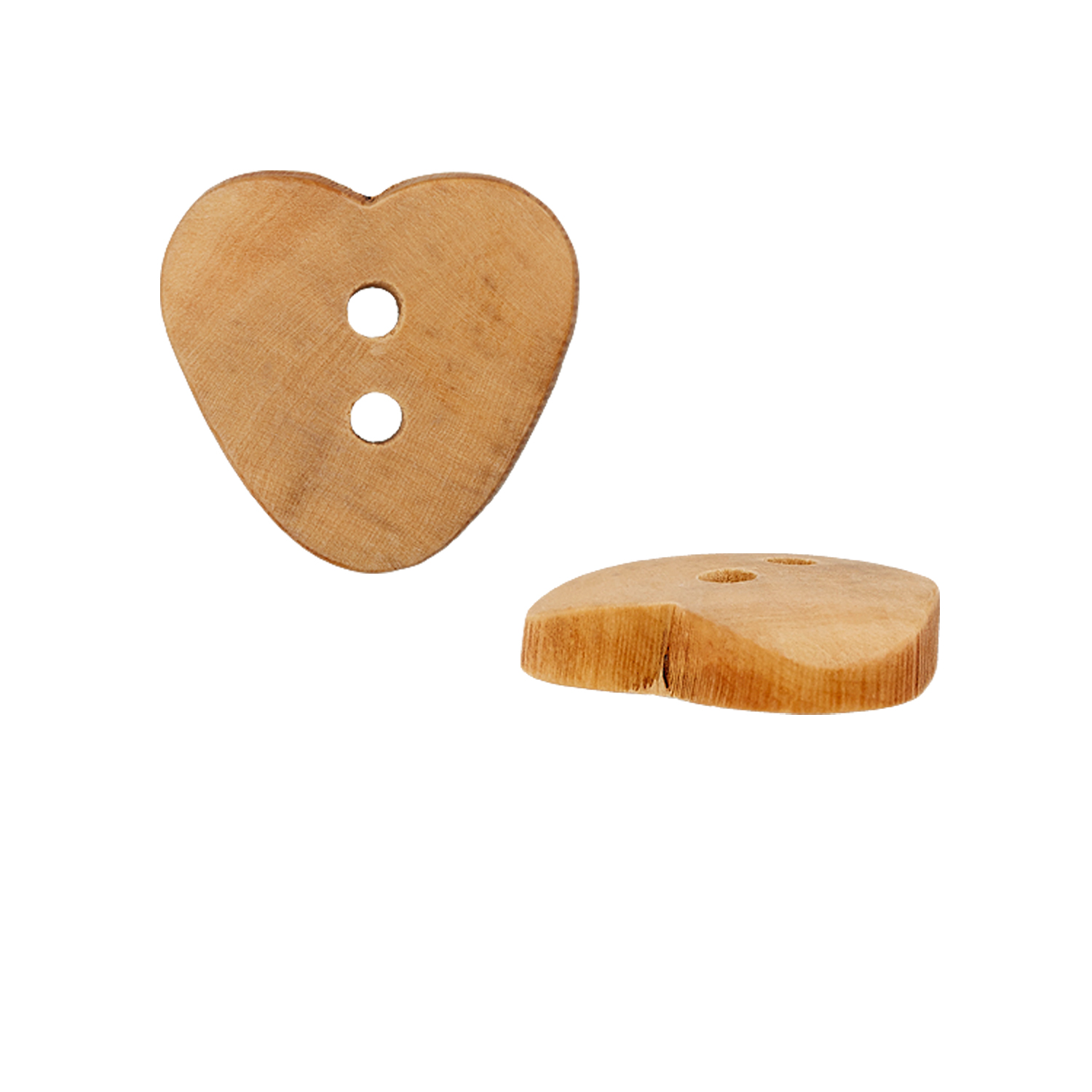 Bouton en bois à 2 trous Coeur-0 Bouton en bois à 2 trous Coeur-0