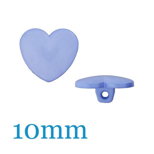 Bouton en polyester avec oeillet en forme de coeur 10mm Bouton en polyester avec oeillet en forme de coeur 10mm