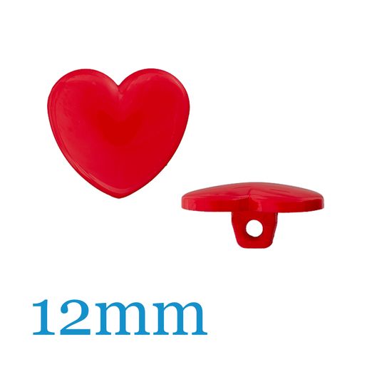 Polyesterknopf Öse Herz 12mm