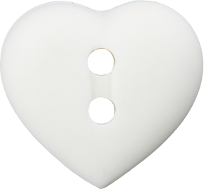 Bouton en polyester 2 trous coeur 15mm-1 Bouton en polyester 2 trous coeur 15mm-1